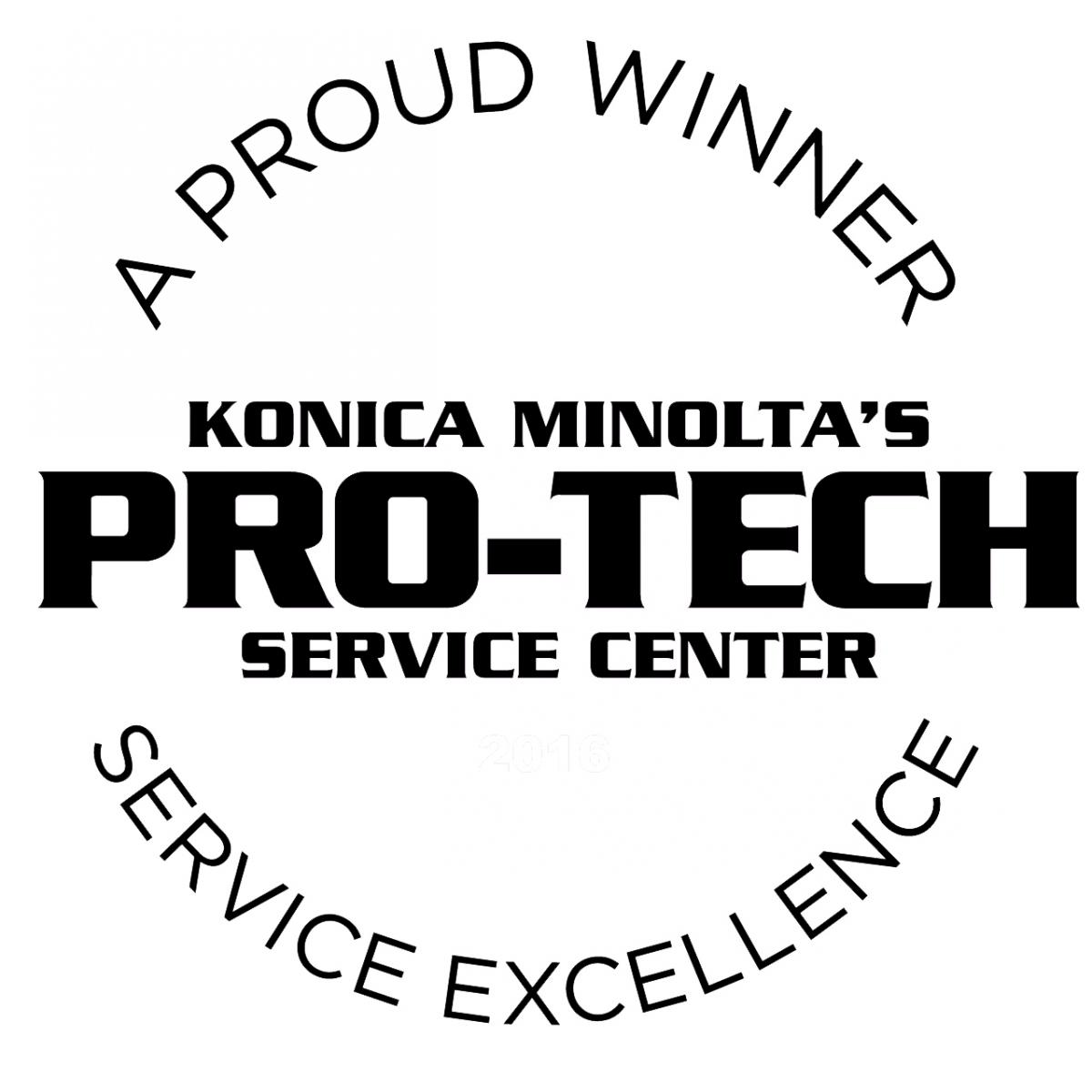 Konica Minolta Pro-Tech Service 2016 Winner