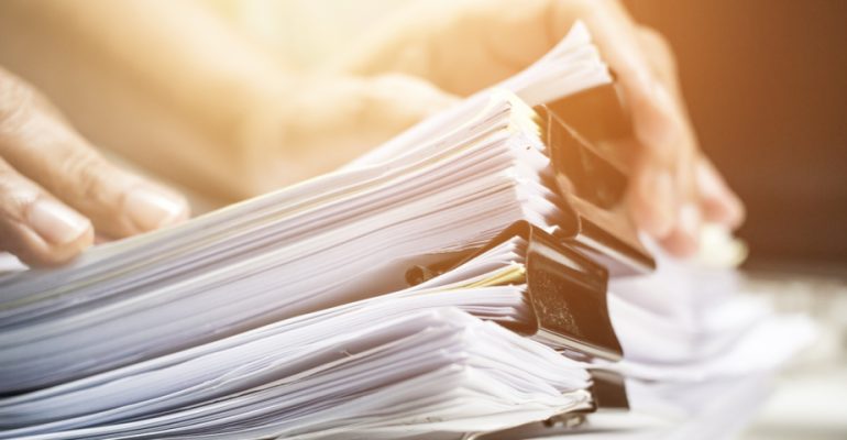 stacks of paper