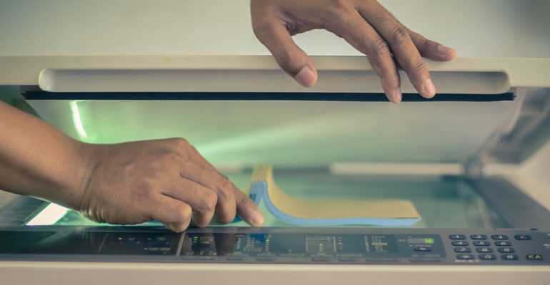 scanning a book