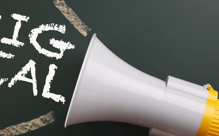 Megaphone with text big deal