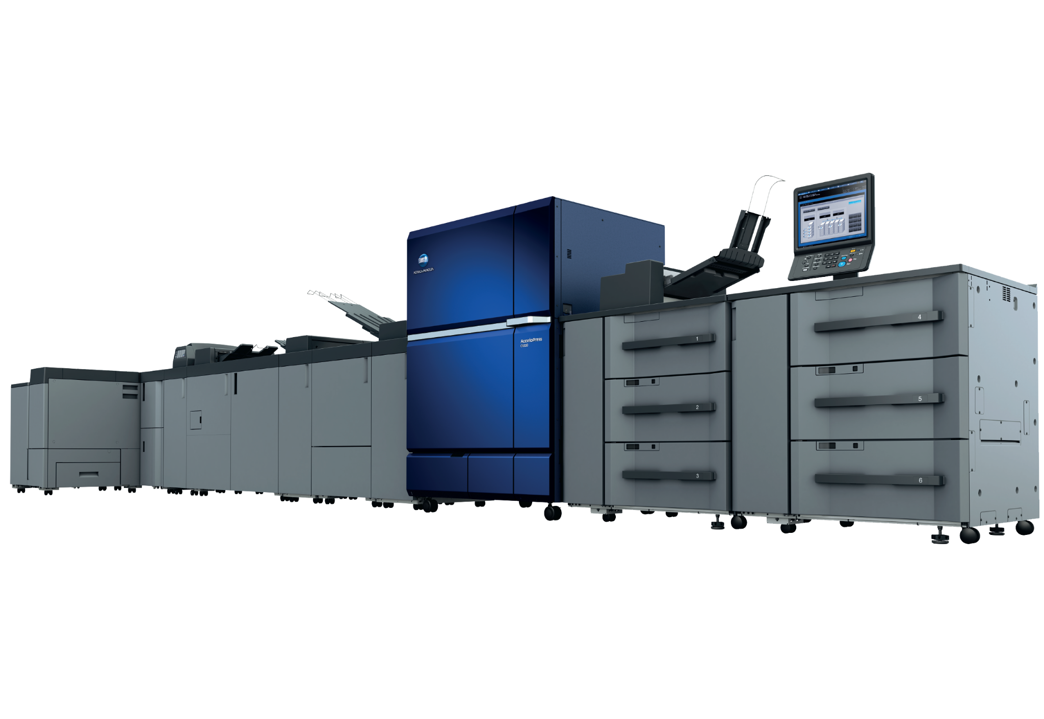 Konica Minolta production printer used by Iowa businesses for high volume production printing.