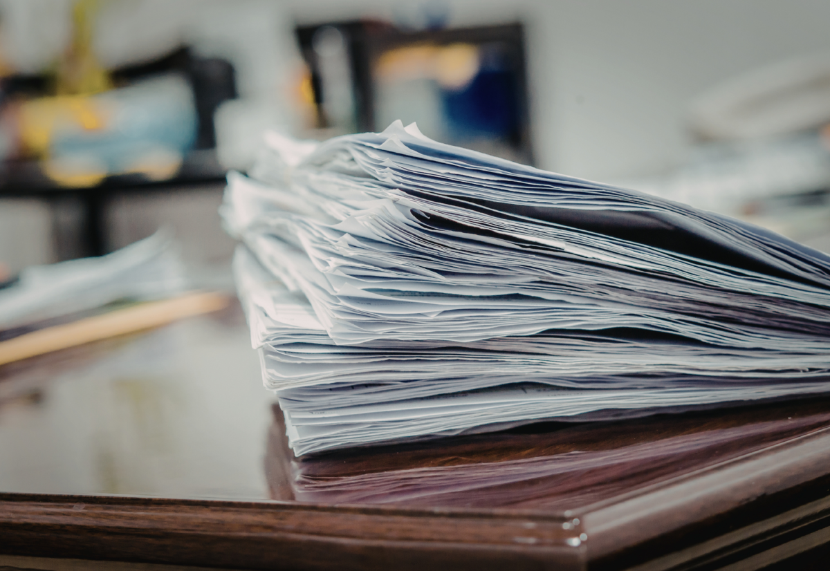 Scattered Documents Scattered Documents representing tax season