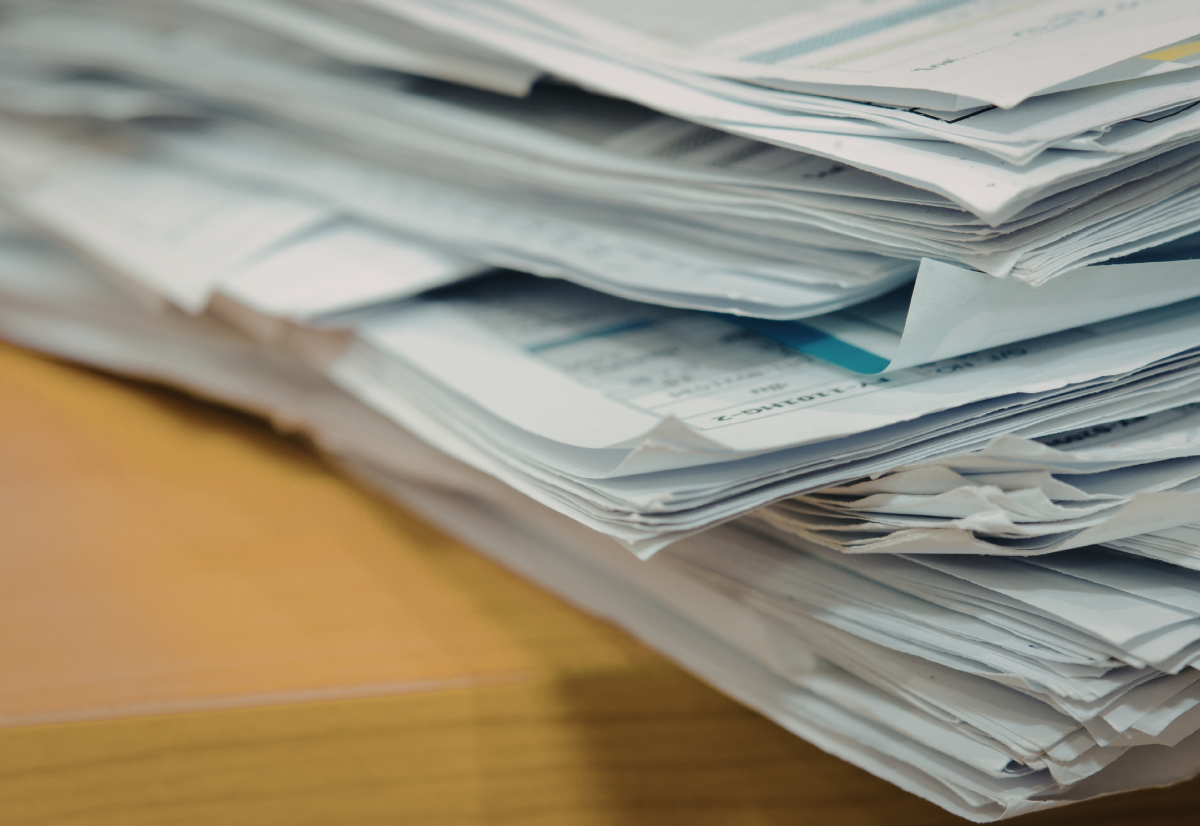 Tax Season Unorganized documents representing tax season.